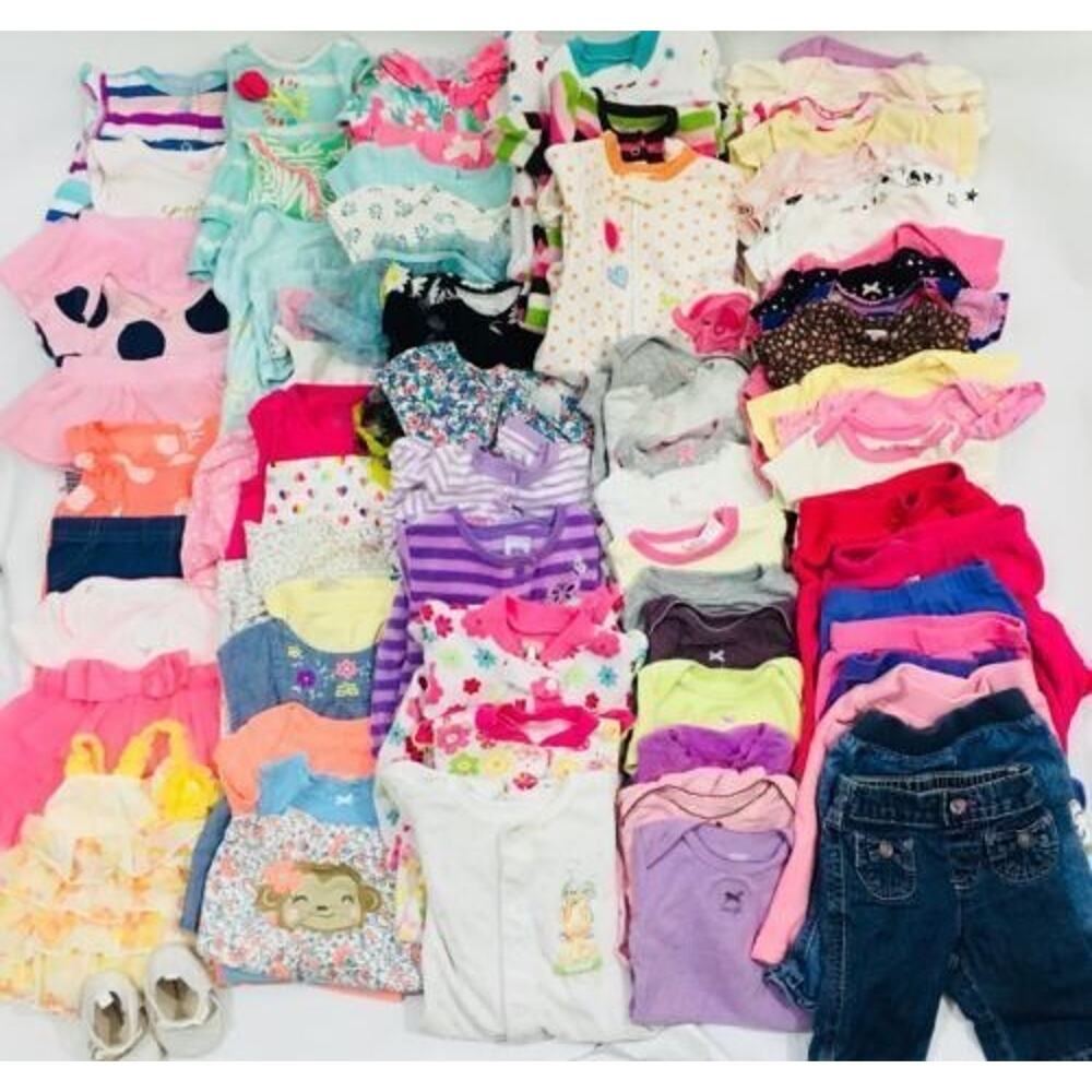 NWOT Girls Clothing Wholesale Liquidation Lot of 30pcs Spring/Summer Sz 0 - 12 M - Picture 2 of 16